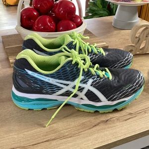 Asics Mens Gel Running shoes grey and yellow size 12